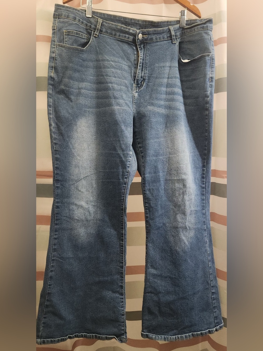 Blue Washed Flare/bootcut Jeans